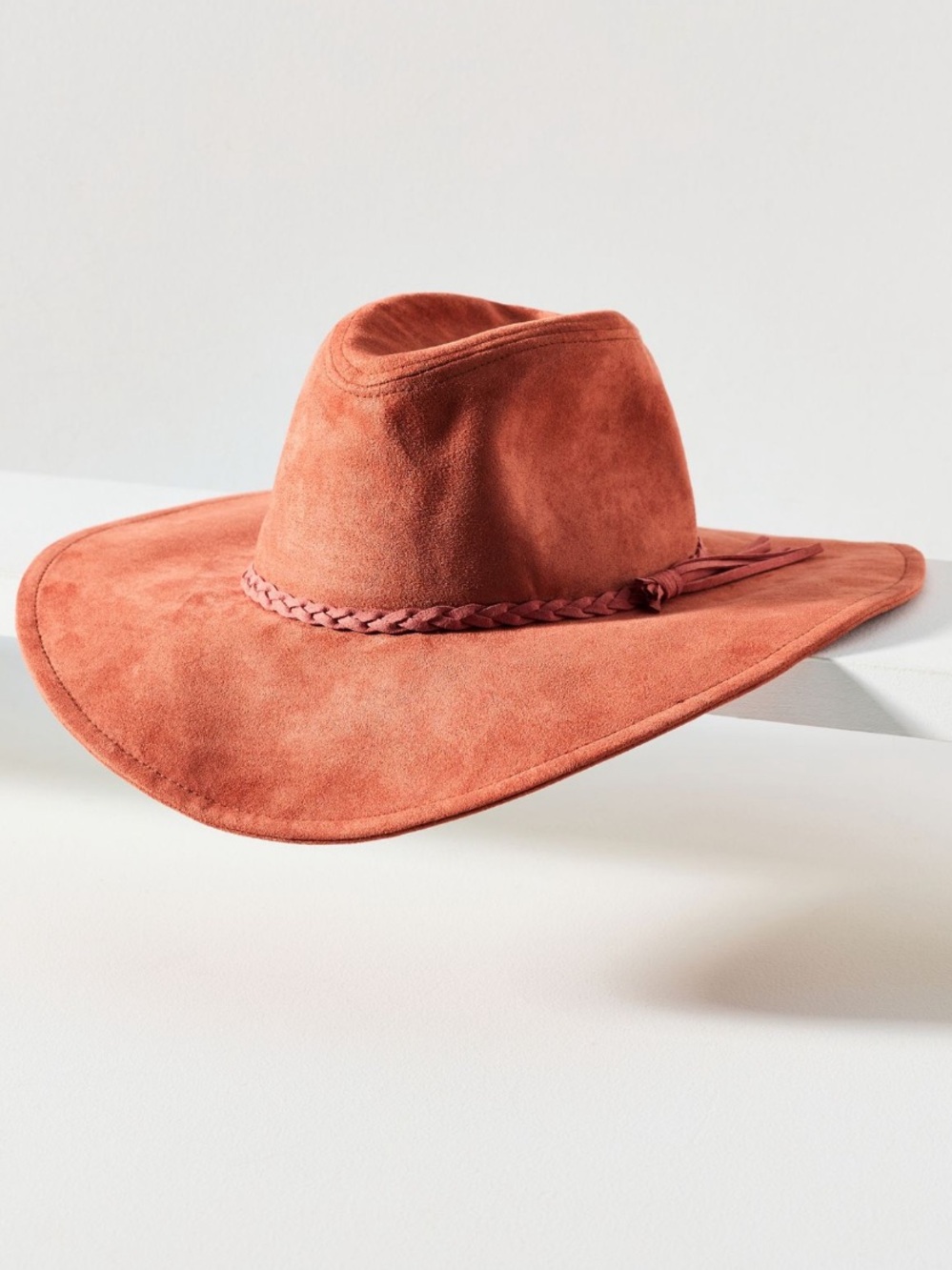 8 Other Reasons Coral Suede Wide-Brim Fedora Hat